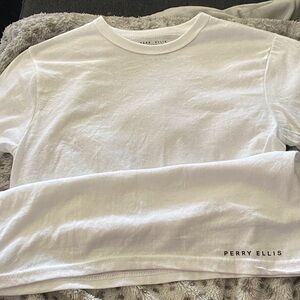 Perry Ellis Men's White Short Sleeve Tee